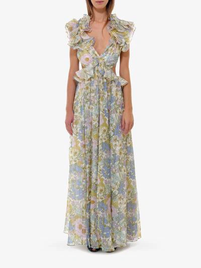 Shop Zimmermann Dress In Blue