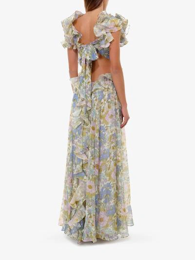 Shop Zimmermann Dress In Blue