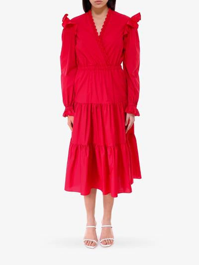 Shop Philosophy Di Lorenzo Serafini Dress In Red