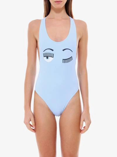 Shop Chiara Ferragni Swimsuit In Blue