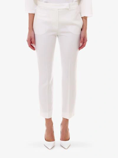 Shop Max Mara Trousers In White