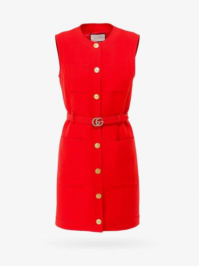Shop Gucci Dress In Red