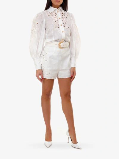 Shop Zimmermann Shorts In Beige