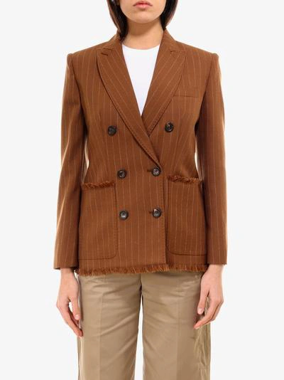 Shop Max Mara Blazer In Brown