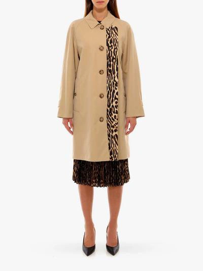 Shop Burberry Raincoat In Beige