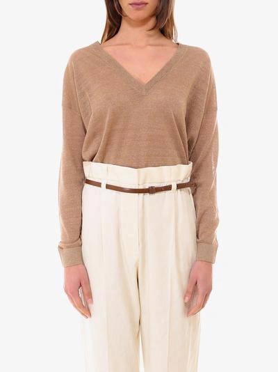 Shop Brunello Cucinelli Sweater In Beige