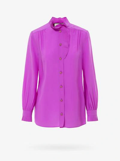 Shop Gucci Shirt In Purple