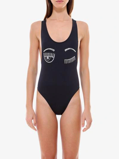 Shop Chiara Ferragni Swimsuit In Black