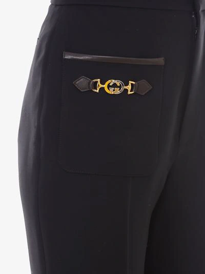 Shop Gucci Trousers In Black