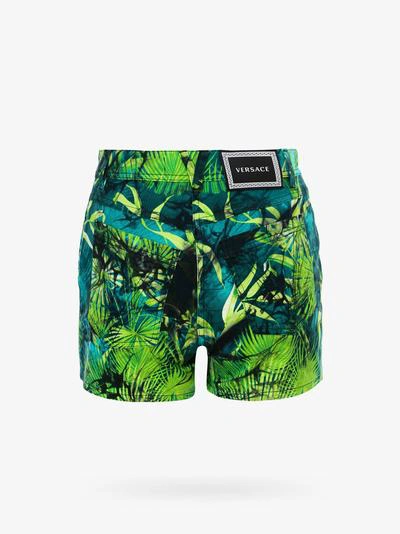 Shop Versace Shorts In Green