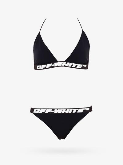 black and white triangle bikini
