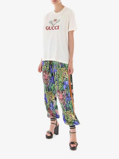 Shop Gucci Joggers In Green