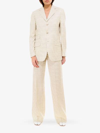 Shop Maison Margiela Blazer In Beige