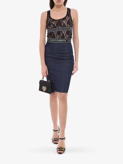 Shop Dolce & Gabbana Skirt In Blue