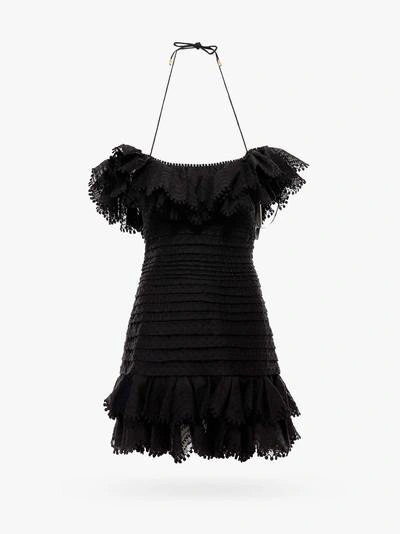 Shop Zimmermann Dress In Black