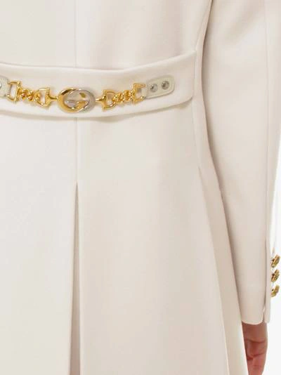 Shop Gucci Coat In White
