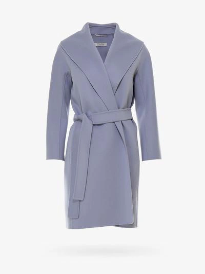 Shop Max Mara Coat In Blue