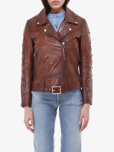 Shop Golden Goose Jacket In Brown