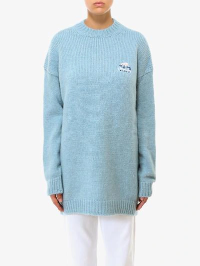 Shop Alanui Sweater In Blue