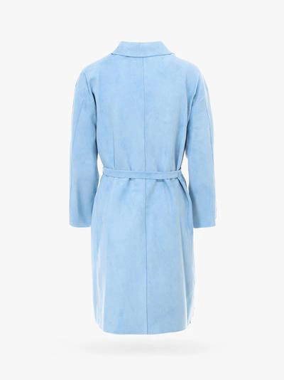 Shop Salvatore Santoro Coat In Blue