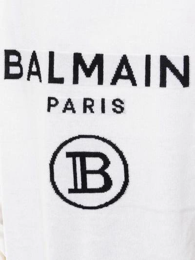 Shop Balmain Cardigan In White