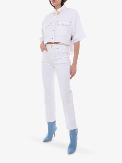 Shop Versace Jeans Couture Pants In White