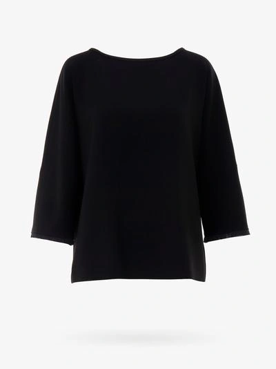 Shop Max Mara Top In Black