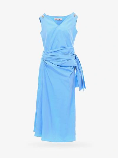 Shop Marni Dress In Blue