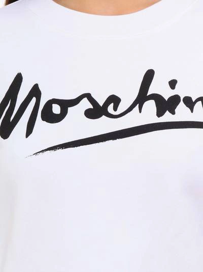 Shop Moschino Sweatshirt In White