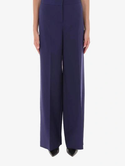 Shop Alexander Mcqueen Trousers In Blue