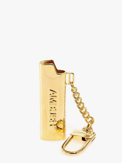 Shop Ambush Logo Lighter Case Key Chain In Gold