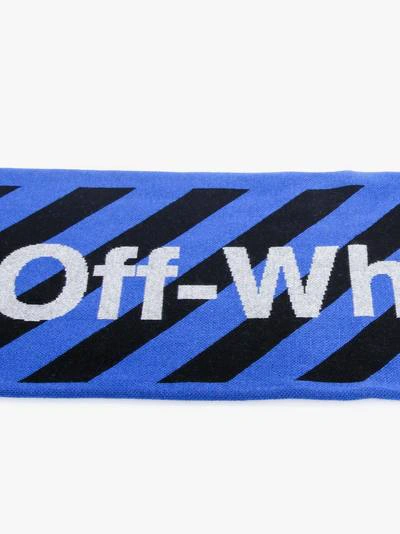 Shop Off-white Scarf In Blue