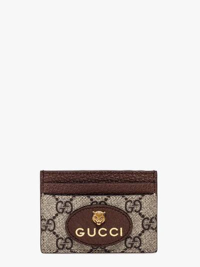 Shop Gucci Cardholder In Beige