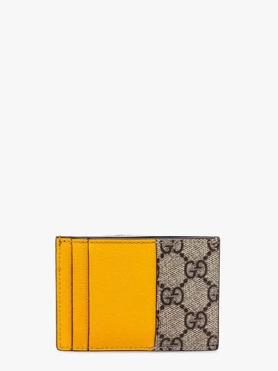 Shop Gucci Cardholder In Beige