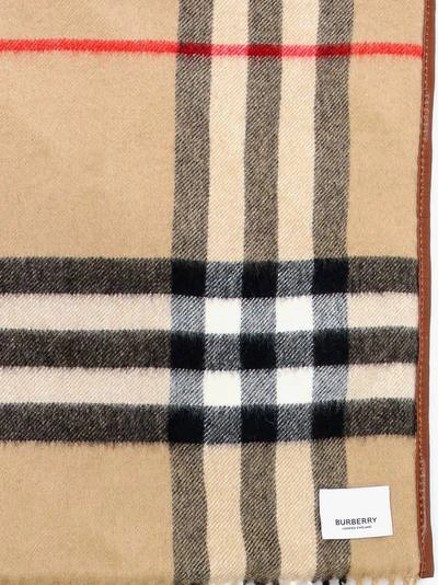 Shop Burberry Quilted Giant Check In Beige