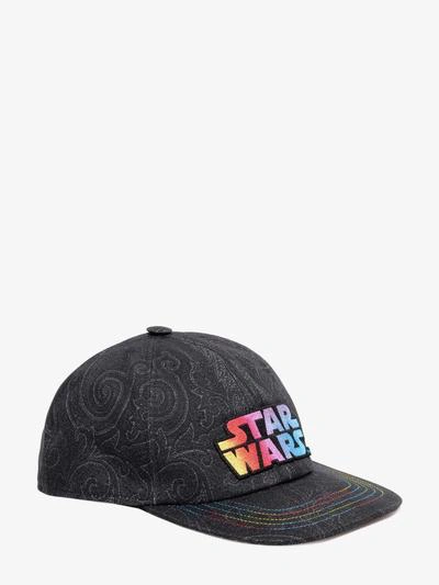 Shop Etro Hat In Black
