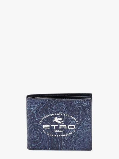 Shop Etro Wallet In Blue
