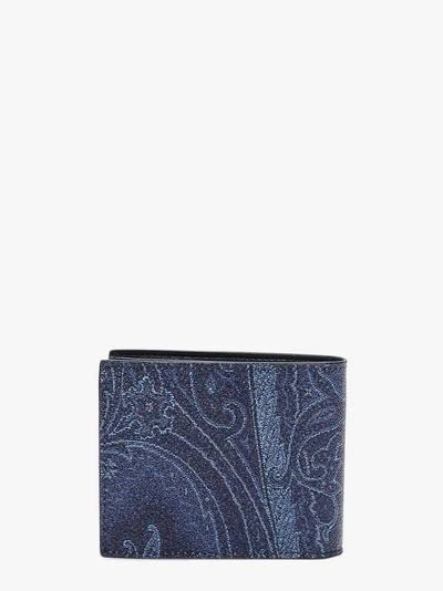 Shop Etro Wallet In Blue