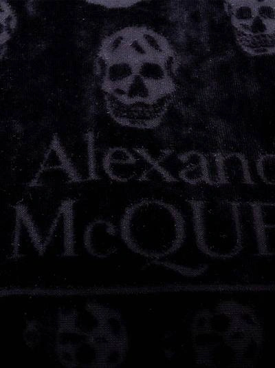 Shop Alexander Mcqueen Beach Towel In Black