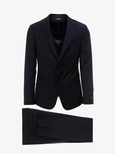 Shop Z Zegna Suit In Blue