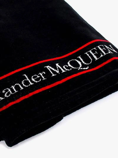 Shop Alexander Mcqueen Beach Towel In Black