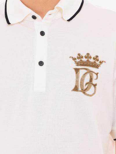 Shop Dolce & Gabbana Polo Shirt In White