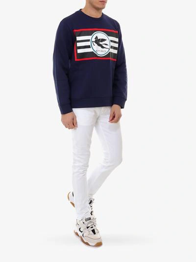 Shop Etro Sweatshirt In Blue