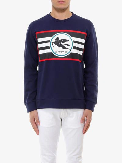 Shop Etro Sweatshirt In Blue