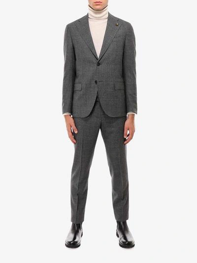 Shop Lardini Suit In Grey