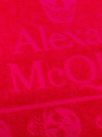 Shop Alexander Mcqueen Beach Towel In Pink