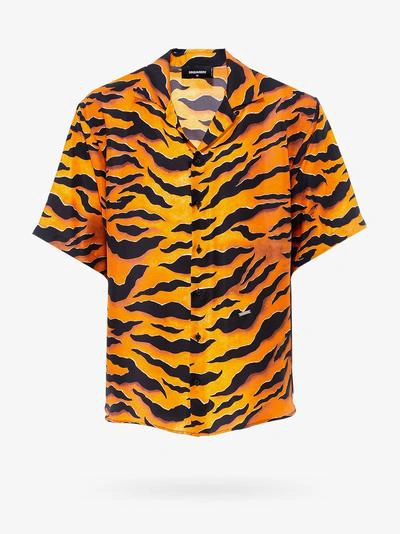 Shop Dsquared2 Shirt In Orange
