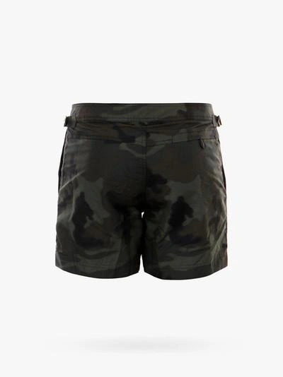 Shop Tom Ford Swim Trunks In Green