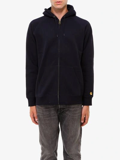 Shop Carhartt Hooded Chase Jacket In Blue