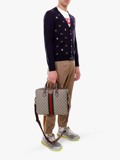 Shop Gucci Cardigan In Blue